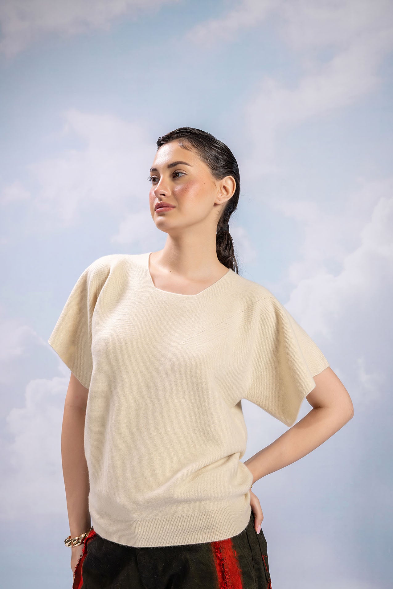 Ivory Drape Top